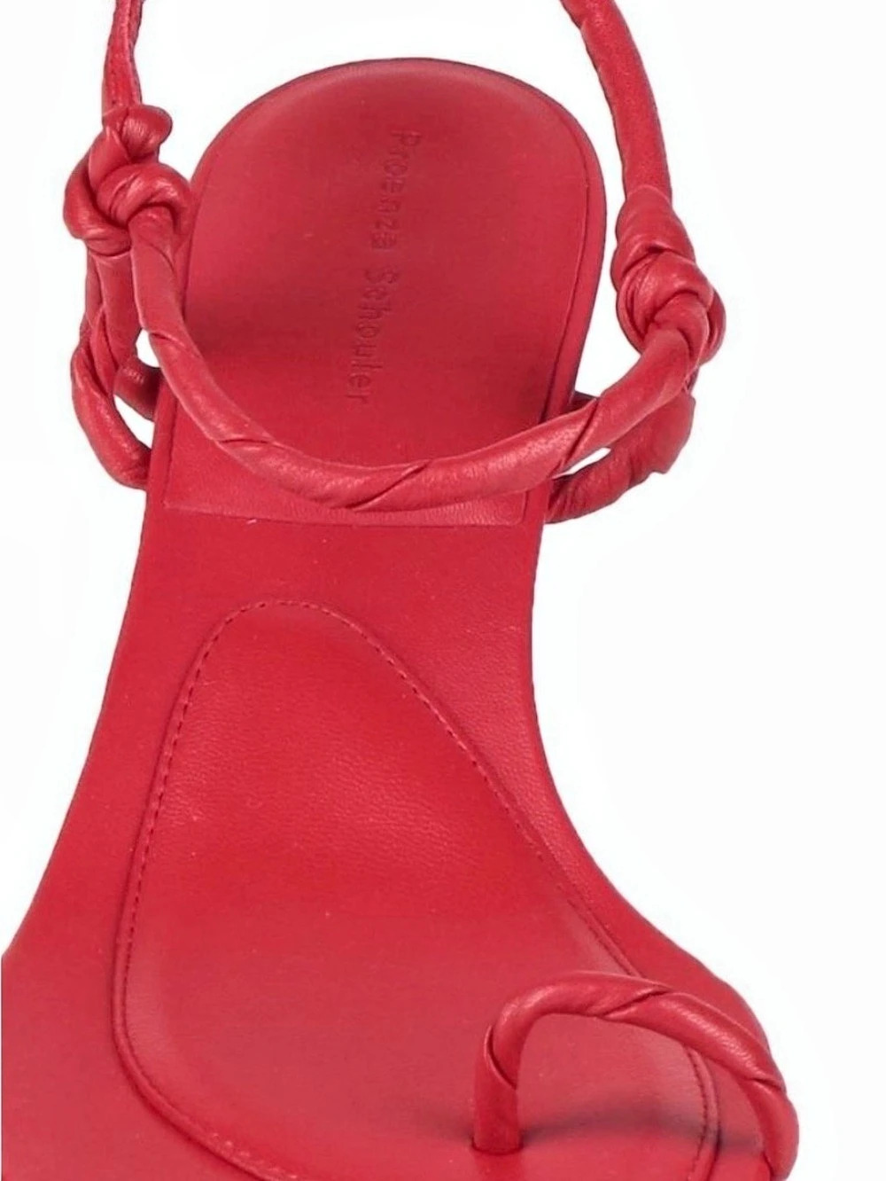 Proenza Schouler Tee Knot Sandals in Nappa Red Strappy Heeled Sandals Like New